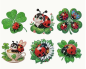 Preview: Diamond Painting 6-teiliges Set Magnet Kleeblätter